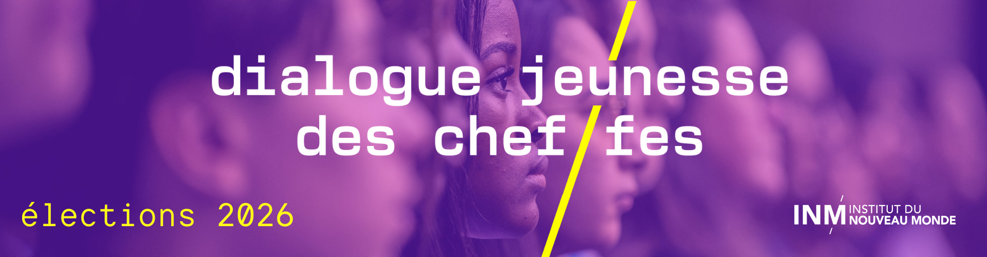 Bannière Dialogue jeunesse des cheffes des élections 2026